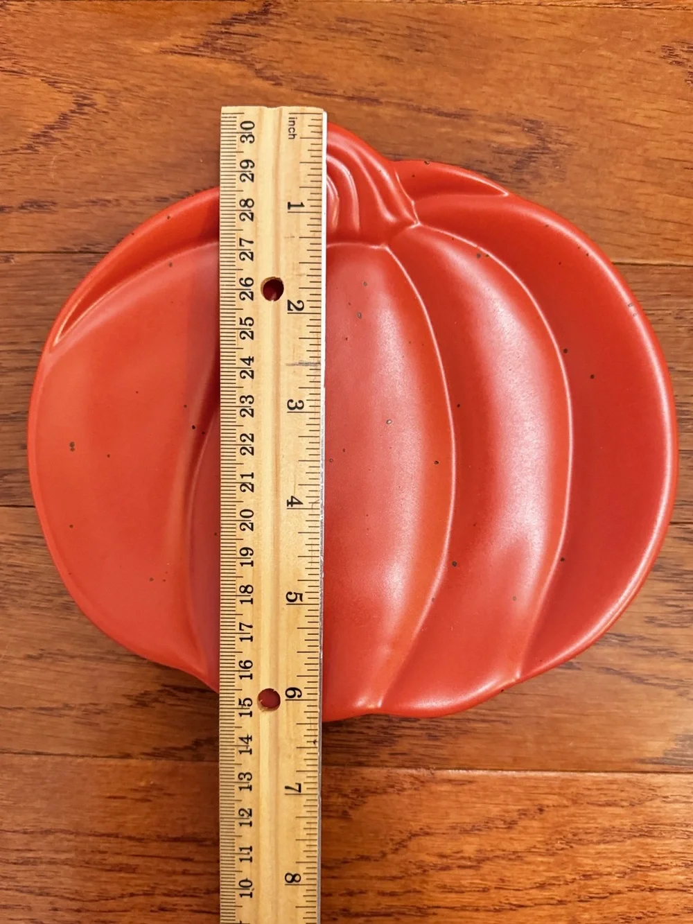 Threshold Set of 4 Stoneware Pumpkin Appetizer Dessert Plates Cottagecore Autumn